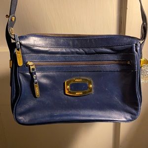 Vtg authentic Gucci navy blue shoulder bag